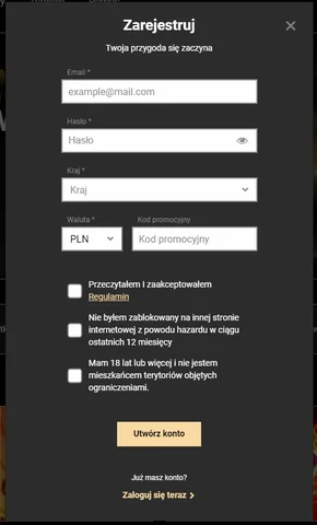 Pan kasyno rejestracja