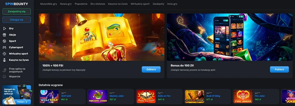 Strona SpinBounty Casino