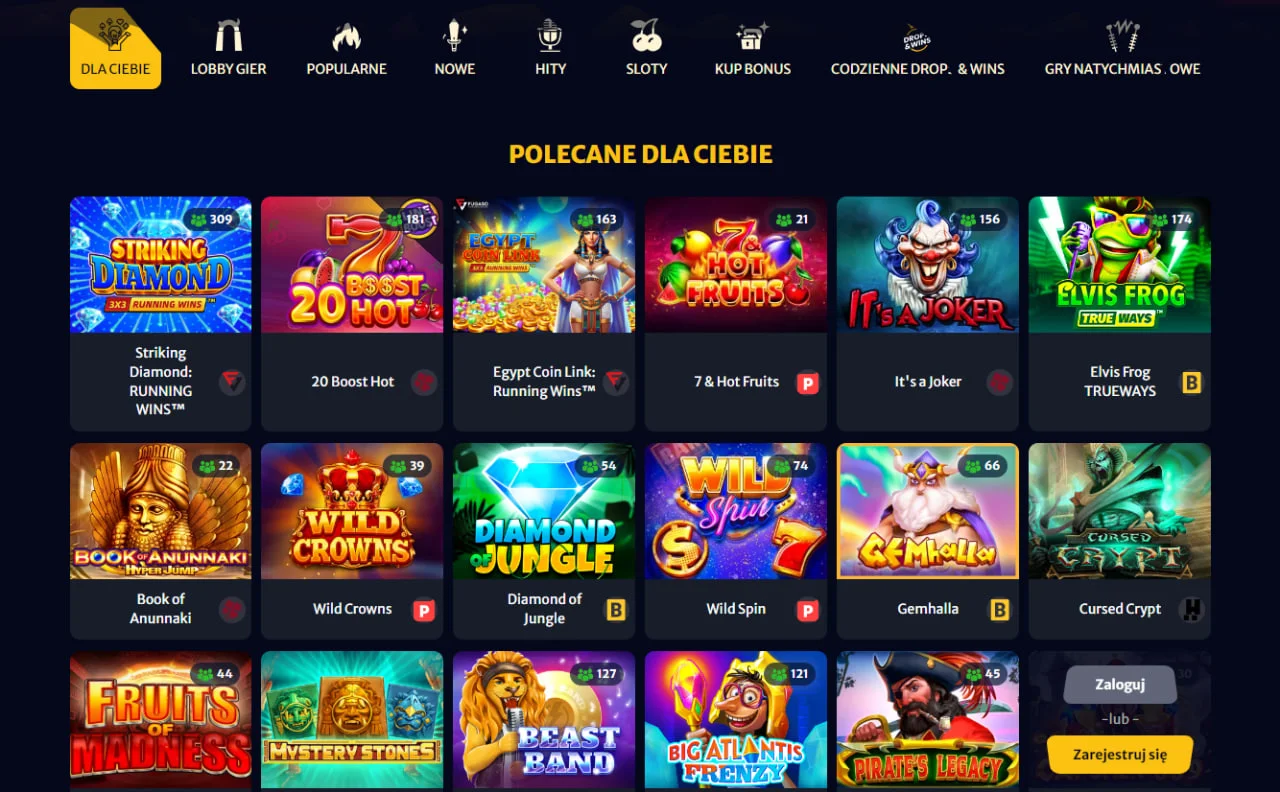 Asortyment gier Hellspin Casino